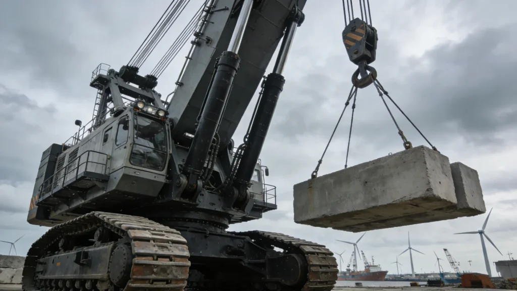 How Do Hydraulic Cylinders in Crawler Cranes Ensure Stability and Precision in Heavy-Duty Port Handling?