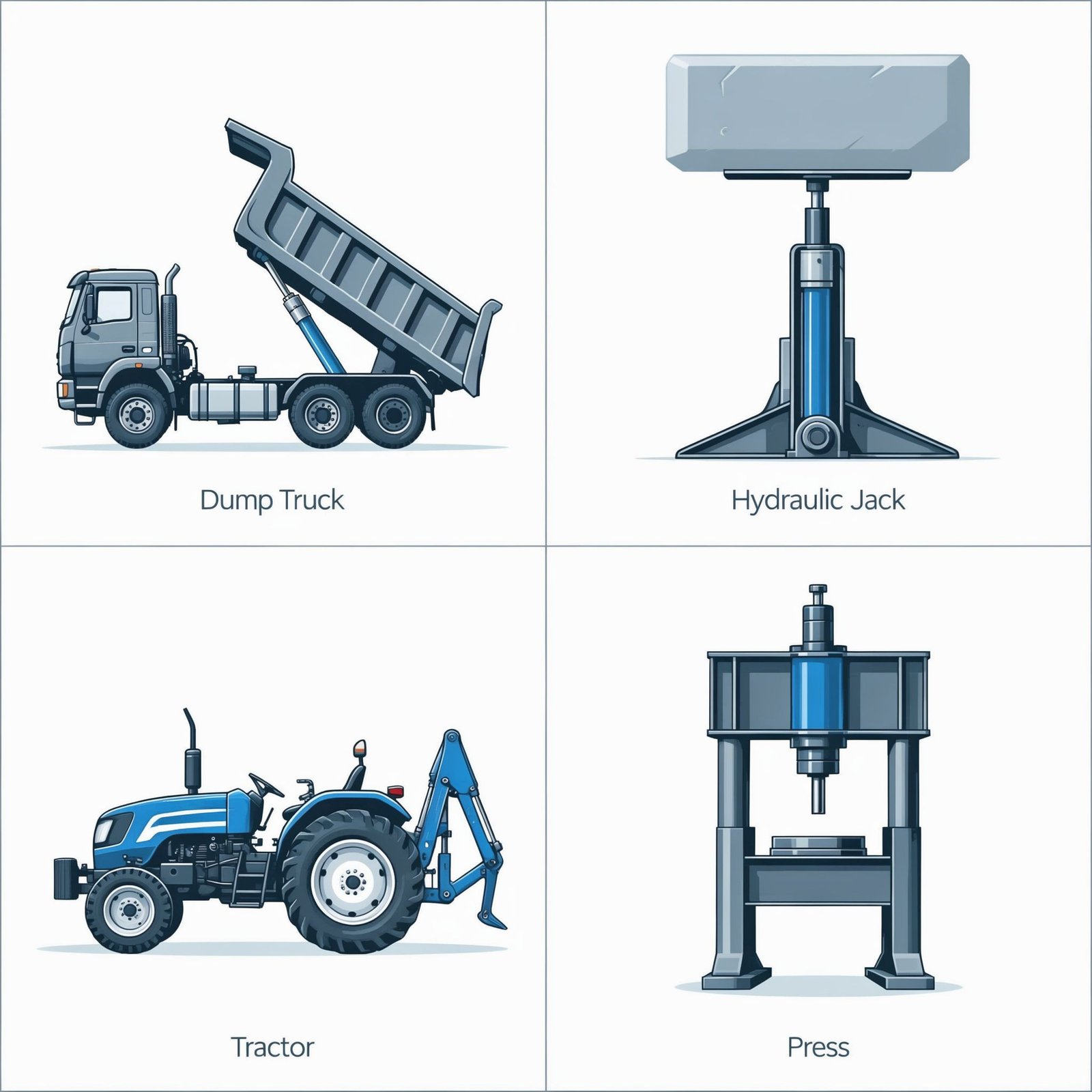 single acting hydraulic cylinder applications in agriculture and construction