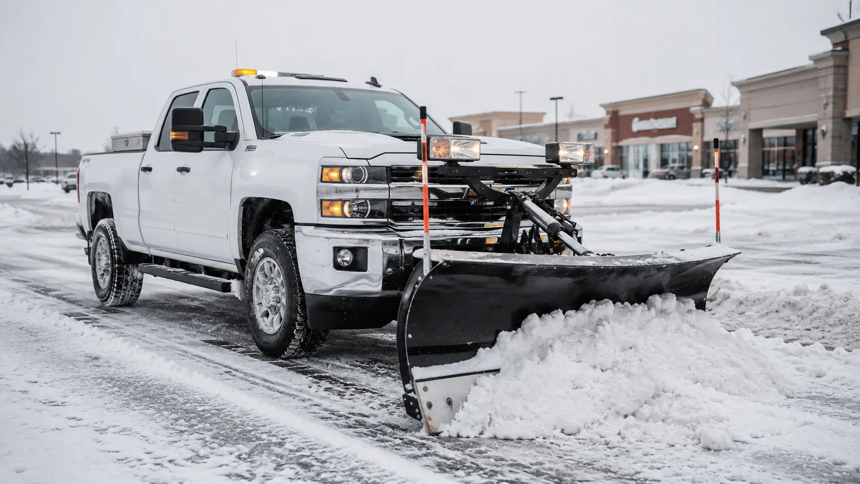 Snow Plow Hydraulic Cylinder on a plow truck