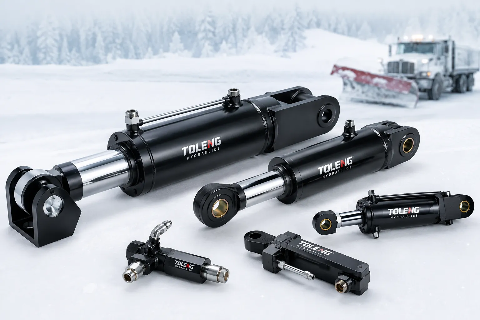 Snow plow hydraulic cylinders for OEM replacement
