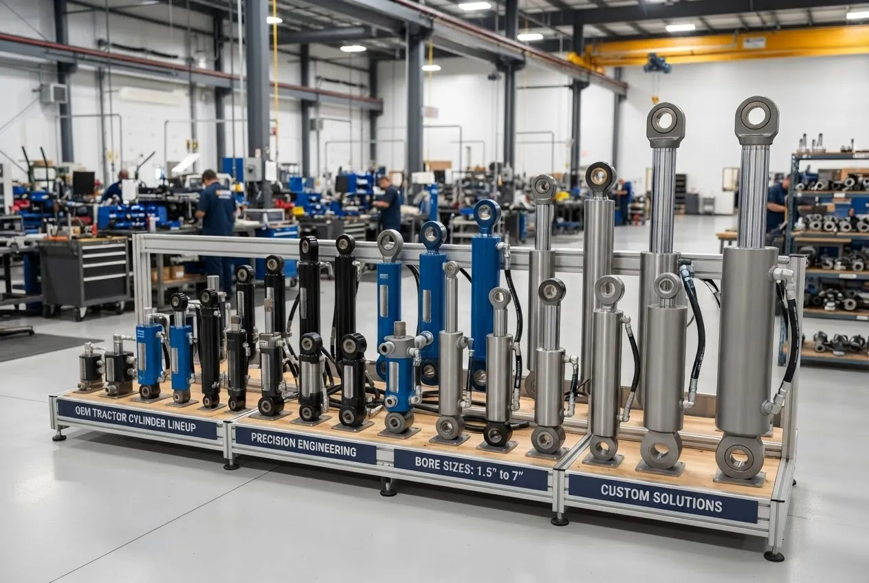 Tractor hydraulic cylinders guide